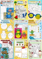 Vorschau - Stundenentwürfe - Kunstunterricht im Sommer, 9 Sommer Kunstmaterialien für die Grundschule - Deckblatt