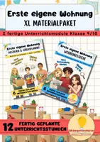 Vorschau - Unterrichtsreihen - Erste eigene Wohnung – Ausziehen & Wohnungssuche (M1 + M2) - Deckblatt