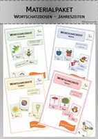 Vorschau - Fördermaterial/Inklusion - Paket - Wortschatzdosen Jahreszeiten - Deckblatt