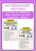 Vorschau - Arbeitsblätter - Materialpaket - Vom Plakat zur Präsentation planen, gestalten und sicher präsentieren - Klasse 4 - Deckblatt