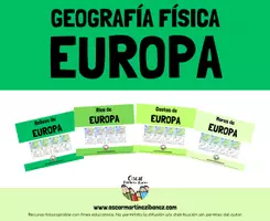Vista previa - Hojas de trabajo - EUROPA Geografía física - Portada