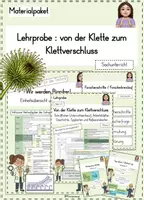 Vorschau - Stundenentwürfe - Materialpaket Lehrprobe/UPP: Bionik - von der Klette zum Klettverschluss - Deckblatt