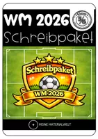 Vorschau - Arbeitsblätter - Fußball-WM 2026 Schreibpaket | Schreibanlässe, Schreibimpulse & Dichter-Werkstatt für Klasse 5/6 - Deckblatt