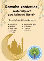 Vorschau - Arbeitsblätter - 🌙 Ramadan Materialpaket zum Malen und Basteln| Grundschule und Sekundarstufe - Deckblatt