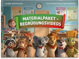 Vorschau - Präsentationen/Tafelbilder - Materialpaket - Begrüßungsvideos durch die Klassentiere - Deckblatt