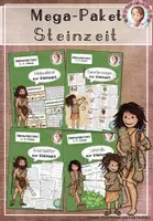 Vorschau - Arbeitsblätter - Steinzeit Grundschule | Mega-Paket Sachunterricht - Deckblatt