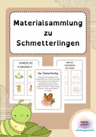 Vorschau - Arbeitsblätter - Materialsammlung zu Schmetterlingen - Deckblatt