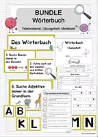 Vorschau - Arbeitsblätter - Materialpaket Wörterbuch I Übungsheft, Tafelmaterial, Merkblatt - Deckblatt