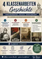 Vorschau - Arbeitsblätter - Geschichte Klassenarbeiten Bundle (Klasse 8/9 Gymnasium) – 19. Jh. & Nationalsozialismus | Bismarck, Wiener Kongress, 1848 & NS-Propaganda inkl. EWH - Deckblatt