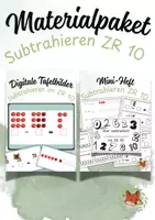 Vorschau - Arbeitsblätter - Materialpaket: Subtrahieren im ZR 10 (1. Klasse) - Deckblatt