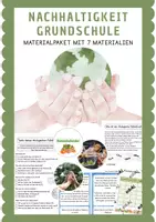 Vorschau - Arbeitsblätter - Nachhaltigkeit & Umwelt Grundschule – Materialpaket (7 Materialien) | Ökologischer Fußabdruck & Konsum - Deckblatt