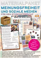 Vorschau - Unterrichtsreihen - Materialpaket: Meinungsfreiheit und Soziale Medien (Ethikunterricht Klassen 9-10) - Deckblatt