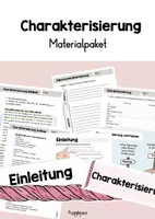 Vorschau - Arbeitsblätter - CHARAKTERISIERUNG - Materialpaket - Deckblatt