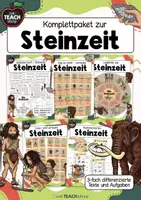 Vorschau - Arbeitsblätter - Die Steinzeit - Komplettpaket - Deckblatt