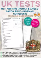 Vorschau - Test - Materialpaket UK Tests - Roman & Anglo Saxon rule + Norman Conquest (Klassen 11-13) - Deckblatt