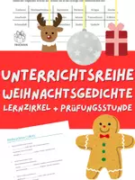 Vorschau - Stundenentwürfe - Unterrichtsreihe Weihnachtslyrik: kompletter Lernzirkel + Prüfungsstunde (produktionsorientiert, Schreiben als Prozess) - Deckblatt