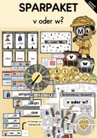 Vorschau - Arbeitsblätter - v oder w? (Rechtschreibung - SPARPAKET) - Deckblatt