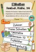 Vorschau - Anderer Materialtyp - Etiketten für Maxibriefkartons - Deutsch, Mathe, Sachunterricht (Klasse 1-4) #schulstartbyextraklasse - Deckblatt