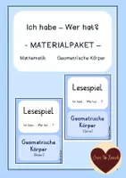 Vorschau - Spiele - Materialpaket Ich habe wer hat Geometrische Körper - Deckblatt