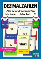 Vorschau - Spiele - Mini-Paket: Ich habe ... Wer hat ...? Rechnen mit Dezimalzahlen - Deckblatt