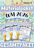 Vorschau - Arbeitsblätter - Materialpaket: Fußball WM 2026 (Klasse 1-5) - Deckblatt