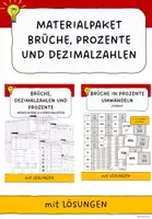Vorschau - Arbeitsblätter - Wachsendes Materialpaket: Brüche, Prozente und Dezimalzahlen - Deckblatt