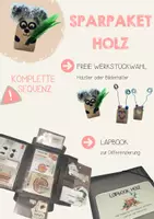 Vorschau - Stundenentwürfe - Materialpaket! Holztier/Bilderhalter mit Lapbook als Differenzierung - Deckblatt