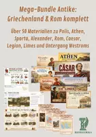 Vorschau - Stundenentwürfe - Mega-Bundle Antike: Griechenland & Rom komplett - Über 50 Materialien zu Polis, Athen, Sparta, Alexander, Rom, Caesar, Legion, Limes und Untergang Westroms - Deckblatt