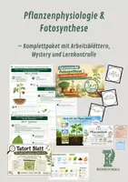 Vorschau - Unterrichtsreihen - Pflanzenphysiologie & Fotosynthese – Komplettpaket mit Arbeitsblättern, Mystery und Lernkontrolle - Deckblatt