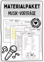 Vorschau - Stundenentwürfe - Materialpaket: Musikvorträge – Musiklegenden & Lieblingsinterpret – Auftrag, Kriterien, Bewertung - Deckblatt
