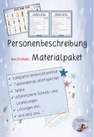 Vorschau - Stundenentwürfe - Personenbeschreibung (Kl. 3-5) - Wachsendes Materialpaket - Deckblatt