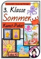Vorschau - Stundenentwürfe - Kunst SOMMER Grundschule 3. KLASSE | MATERIALPAKET - Deckblatt