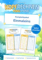 Vorschau - Arbeitsblätter - Ping-Pong Mathematik: Einmaleins Komplettpaket - Deckblatt