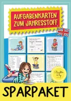 Προεπισκόπηση - Φύλλα εργασίας - English - Task cards for the year's curriculum - Material package / Αγγλικά - Κάρτες εργασιών για το ετήσιο πρόγραμμα σπουδών - Πακέτο υλικού - Εξώφυλλο