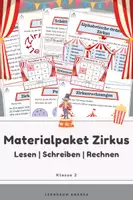 Vorschau - Arbeitsblätter - Materialpaket Zirkus | Lesen, Schreiben, Rechnen, Rätsel & Spiele | fächerübergreifend - Deckblatt