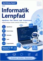 Vorschau - Stundenentwürfe - Informatik Lernpfad Klasse 5–10: Algorithmen, Pixel, Internet, Logik & Programmieren - Deckblatt