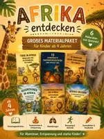 Vorschau - Unterrichtsreihen - Afrika entdecken – großes Materialpaket für Kinder ab 4 Jahren - Deckblatt