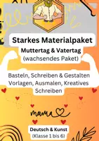 Vorschau - Mal- und Bastelvorlagen - Muttertag & Vatertag – Wachsendes Materialpaket - Deckblatt