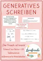 Vorschau - Stundenentwürfe - Materialpaket: Generatives Schreiben zum Gedicht "Der Frosch ist krank" - Deckblatt