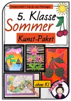 Vorschau - Stundenentwürfe - Kunst SOMMER | 4 Kunstprojekte für die 5. Klasse | Materialpaket - Deckblatt