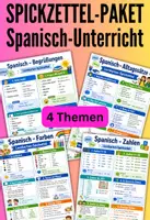 Vorschau - Poster - Spanisch Spickzettel Materialpaket - Zusammenfassungen und Übersichten - Deckblatt