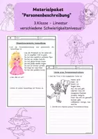 Vorschau - Arbeitsblätter - Materialpaket Personenbeschreibung 3. Klasse - Deckblatt