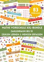 Vorschau - Arbeitsblätter - Mathe Arbeitsblätter Vorschule & Kindergarten XXL-Bundle | Zahlenraum bis 10, Zählen lernen & Mengen erfassen - Deckblatt