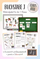 Vorschau - Arbeitsblätter - Buchstaben J j - Materialpaket für die 1. Klasse - Deckblatt