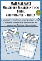 Vorschau - Arbeitsblätter - Materialpaket Einführung Messen und Zeichnen mit dem Lineal - Deckblatt