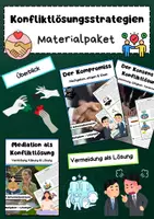 Vorschau - Arbeitsblätter - Konfliktlösungsstrategien: Kompromiss, Konsens, Mediation, Vermeidung & Kommunikation - Deckblatt