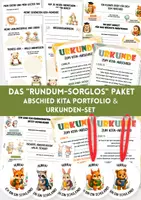 Vorschau - Fördermaterial/Inklusion - Kita-Abschied Bundle | Urkunden, Medaillen, Portfolio & Briefvorlagen | Einschulung & Abschied Kindergarten - Deckblatt
