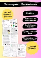 Vorschau - Arbeitsblätter - Materialpaket Musikindustrie - Deckblatt