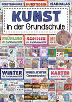 Vorschau - Mal- und Bastelvorlagen - Kunst Grundschule - Deckblatt