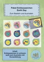 Vorschau - Mal- und Bastelvorlagen - Materialpaket Earth Day Lesezeichen Paket groß - Deckblatt